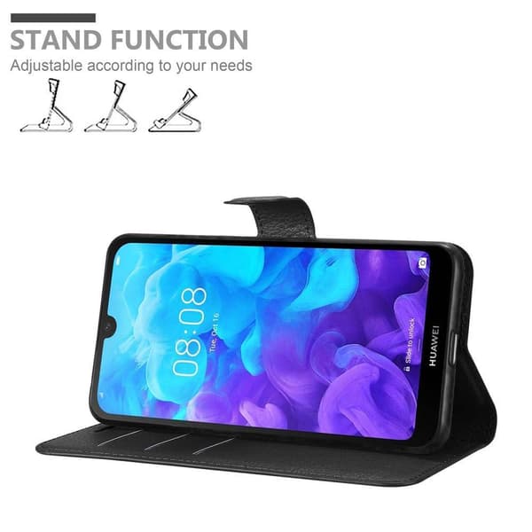 Huawei Y5 2019 / Enjoy Play 8 / Honor 8S Suojakotelo Lompakkokotelo Matkapuhelinkotelo Suojakuori jossa magneettisuljenta, jalusta-toiminto ja