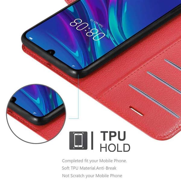 Huawei Y6 2019 Suojakotelo Lompakkokotelo Matkapuhelinkotelo Suojakuori jossa magneettisuljenta, jalusta-toiminto ja korttitasku