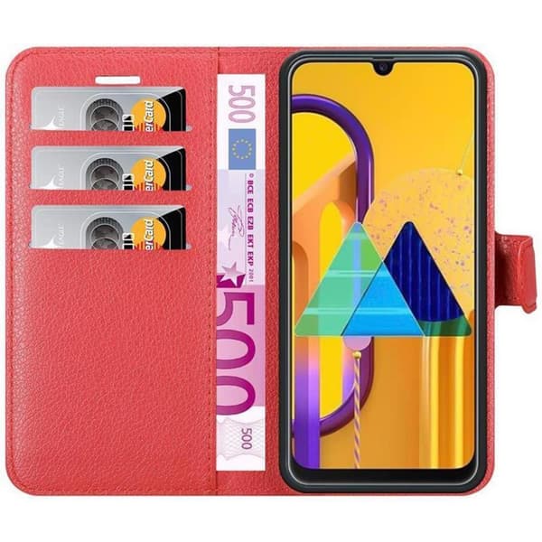 Deksel til Samsung Galaxy M21 / M30s Lommebokdeksel med magnetisk lukking, stativfunksjon og kortlomme