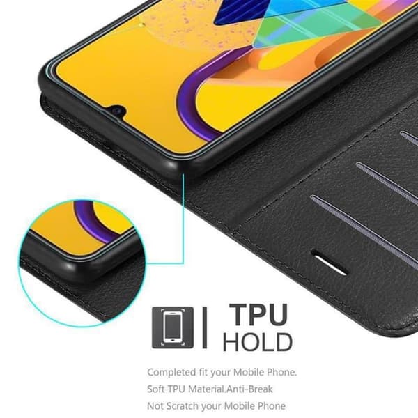 Samsung Galaxy M21 / M30s Suojakotelo Lompakkokotelo Matkapuhelinkotelo Suojakuori jossa magneettisuljenta, jalusta-toiminto ja korttitasku