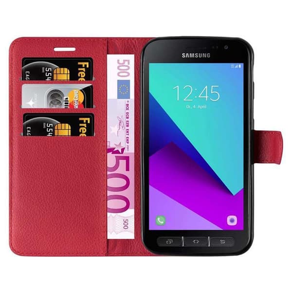 Deksel til Samsung Galaxy XCover 4 / XCover 4s Lommebokdeksel med magnetisk lukking, stativfunksjon og kortlomme