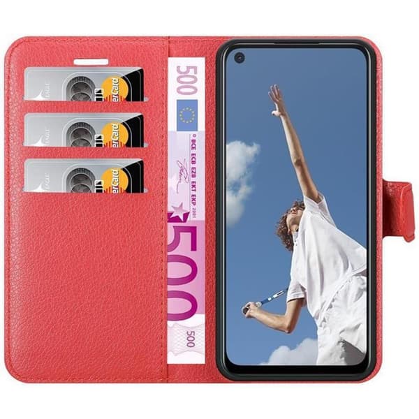 Deksel til Oppo A52 Lommebokdeksel med magnetisk lukking, stativfunksjon og kortlomme