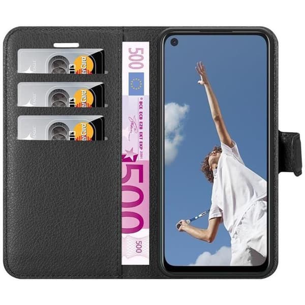 Deksel til Oppo A52 Lommebokdeksel med magnetisk lukking, stativfunksjon og kortlomme