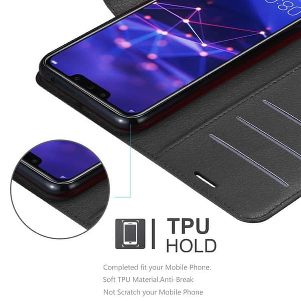 Huawei MATE 20 LITE Suojakotelo Lompakkokotelo Matkapuhelinkotelo Suojakuori jossa magneettisuljenta, jalusta-toiminto ja korttitasku