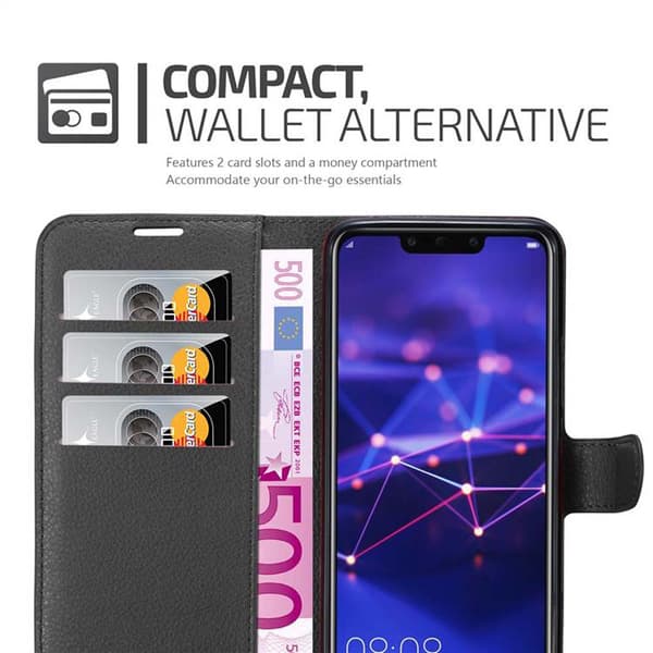 Huawei MATE 20 LITE Suojakotelo Lompakkokotelo Matkapuhelinkotelo Suojakuori jossa magneettisuljenta, jalusta-toiminto ja korttitasku