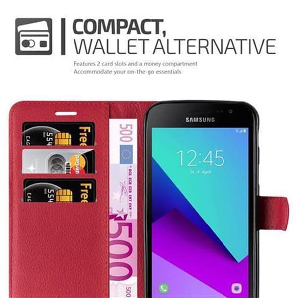 Deksel til Samsung Galaxy XCover 4 / XCover 4s Lommebokdeksel med magnetisk lukking, stativfunksjon og kortlomme