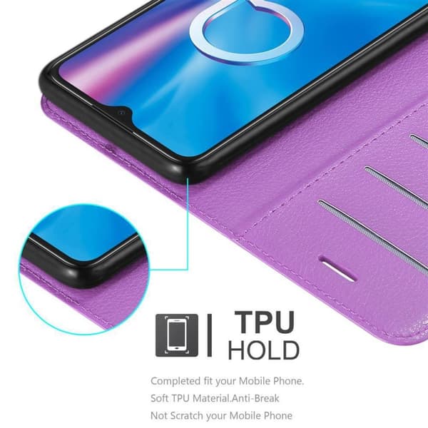 Alcatel 1S 2020 Plånboksfodral Fodral Skal Case med magnetisk stängning, ståfunktion och kortplats