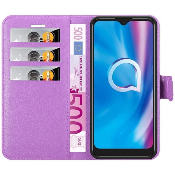 Alcatel 1S 2020 Plånboksfodral Fodral Skal Case med magnetisk stängning, ståfunktion och kortplats