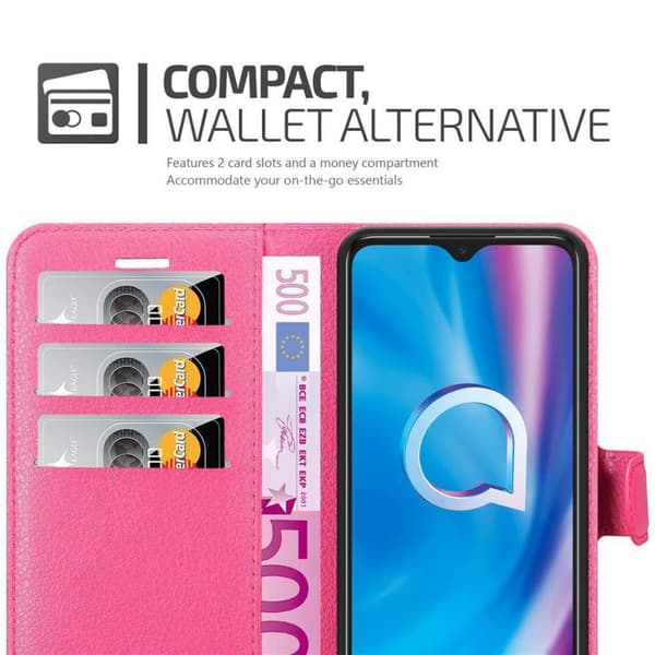 Alcatel 1S 2020 Plånboksfodral Fodral Skal Case med magnetisk stängning, ståfunktion och kortplats