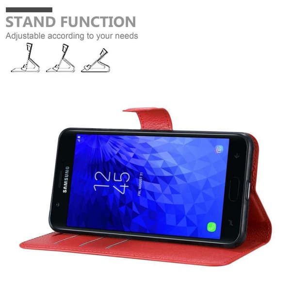 Samsung Galaxy J7 2018 Plånboksfodral Fodral Skal Case med magnetisk stängning, ståfunktion och kortplats