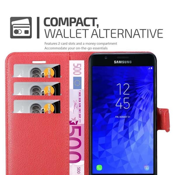 Samsung Galaxy J7 2018 Plånboksfodral Fodral Skal Case med magnetisk stängning, ståfunktion och kortplats