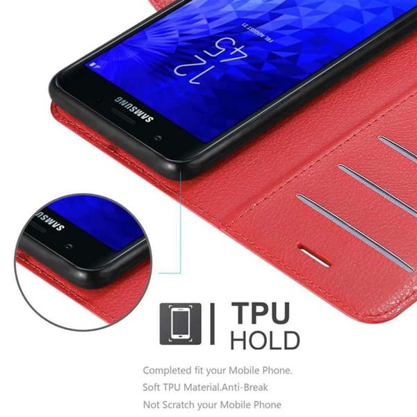 Samsung Galaxy J7 2018 Plånboksfodral Fodral Skal Case med magnetisk stängning, ståfunktion och kortplats
