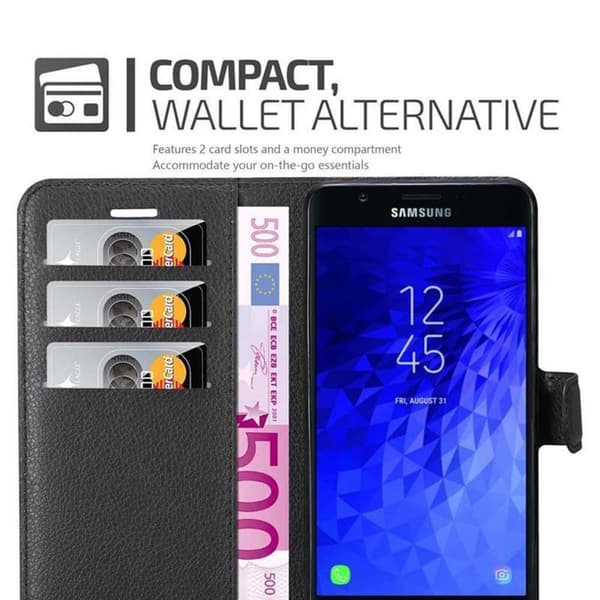 Samsung Galaxy J7 2018 Plånboksfodral Fodral Skal Case med magnetisk stängning, ståfunktion och kortplats