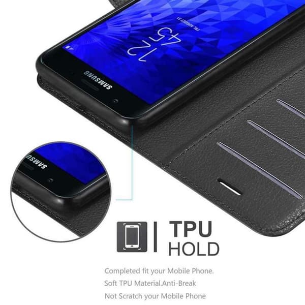 Samsung Galaxy J7 2018 Plånboksfodral Fodral Skal Case med magnetisk stängning, ståfunktion och kortplats