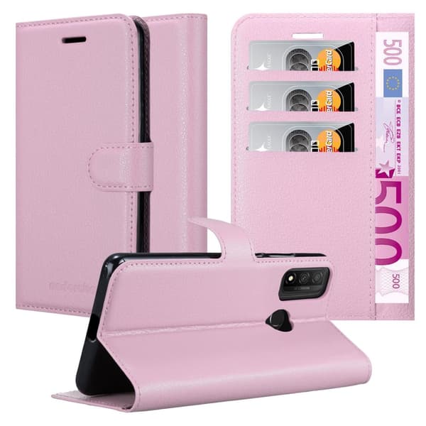 Huawei P SMART 2020 Plånboksfodral Fodral Skal Case med magnetisk stängning, ståfunktion och kortplats LOTUS ROSA