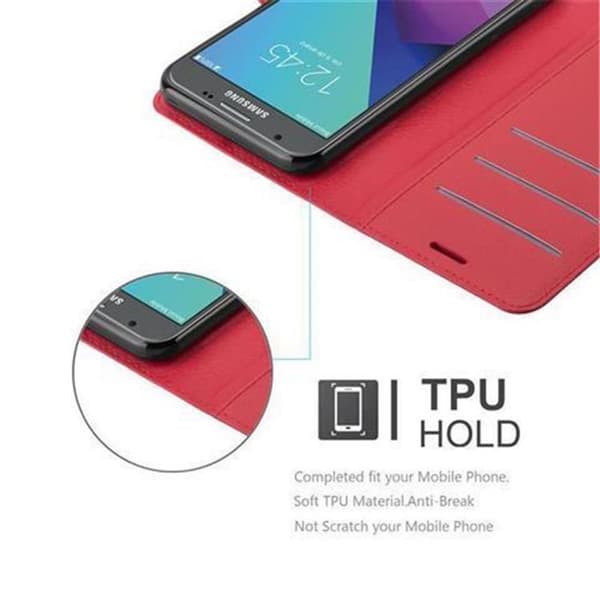Deksel til Samsung Galaxy J7 2017 US Version Lommebokdeksel med magnetisk lukking, stativfunksjon og kortlomme