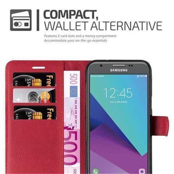 Deksel til Samsung Galaxy J7 2017 US Version Lommebokdeksel med magnetisk lukking, stativfunksjon og kortlomme