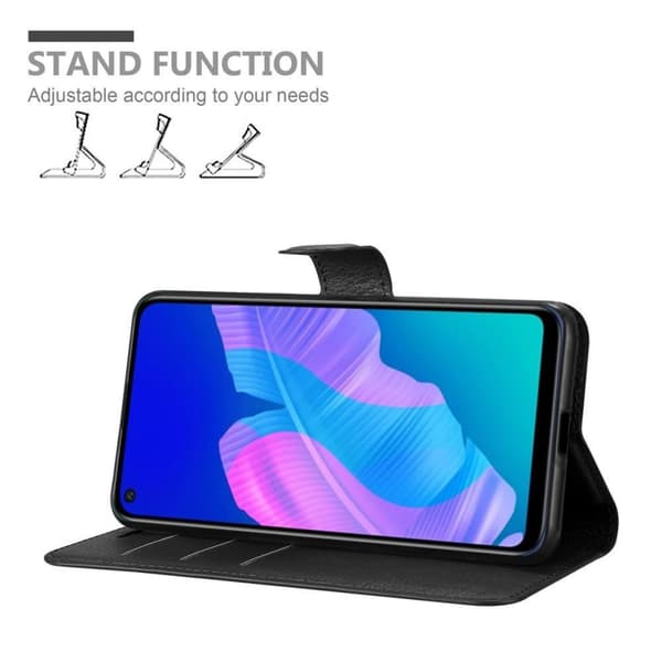 Huawei P40 LITE E Suojakotelo Lompakkokotelo Matkapuhelinkotelo Suojakuori jossa magneettisuljenta, jalusta-toiminto ja korttitasku
