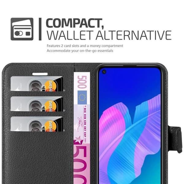 Huawei P40 LITE E Suojakotelo Lompakkokotelo Matkapuhelinkotelo Suojakuori jossa magneettisuljenta, jalusta-toiminto ja korttitasku