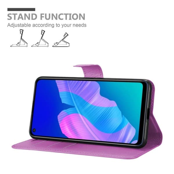 Huawei P40 LITE E Suojakotelo Lompakkokotelo Matkapuhelinkotelo Suojakuori jossa magneettisuljenta, jalusta-toiminto ja korttitasku
