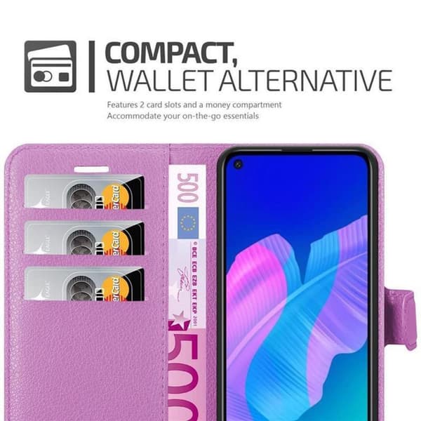 Huawei P40 LITE E Suojakotelo Lompakkokotelo Matkapuhelinkotelo Suojakuori jossa magneettisuljenta, jalusta-toiminto ja korttitasku