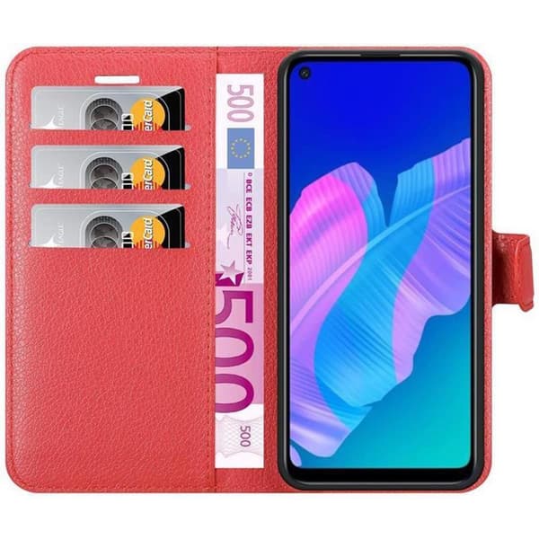 Huawei P40 LITE E Suojakotelo Lompakkokotelo Matkapuhelinkotelo Suojakuori jossa magneettisuljenta, jalusta-toiminto ja korttitasku