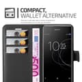 Pikkukuva 4 / 7: Sony Xperia XA1 PLUS Suojakotelo Lompakkokotelo Matkapuhelinkotelo Suojakuori jossa magneettisuljenta, jalusta-toiminto ja korttitasku