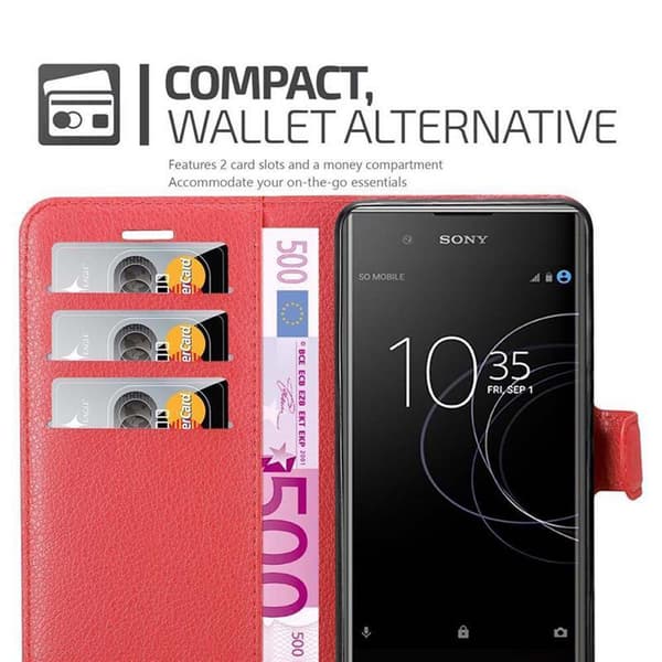 Sony Xperia XA1 PLUS Suojakotelo Lompakkokotelo Matkapuhelinkotelo Suojakuori jossa magneettisuljenta, jalusta-toiminto ja korttitasku