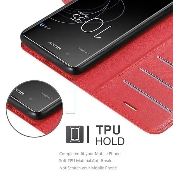Sony Xperia XA1 PLUS Suojakotelo Lompakkokotelo Matkapuhelinkotelo Suojakuori jossa magneettisuljenta, jalusta-toiminto ja korttitasku