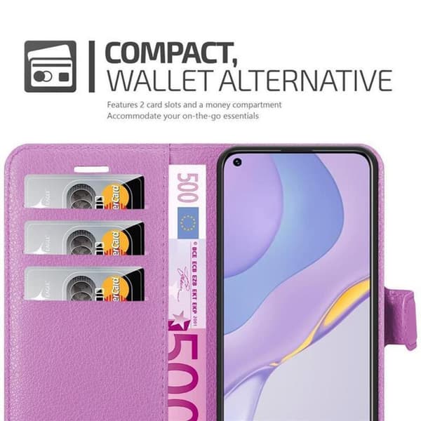 Huawei NOVA 7 5G Suojakotelo Lompakkokotelo Matkapuhelinkotelo Suojakuori jossa magneettisuljenta, jalusta-toiminto ja korttitasku