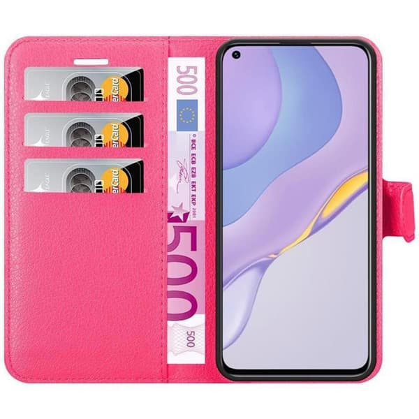 Huawei NOVA 7 5G Suojakotelo Lompakkokotelo Matkapuhelinkotelo Suojakuori jossa magneettisuljenta, jalusta-toiminto ja korttitasku