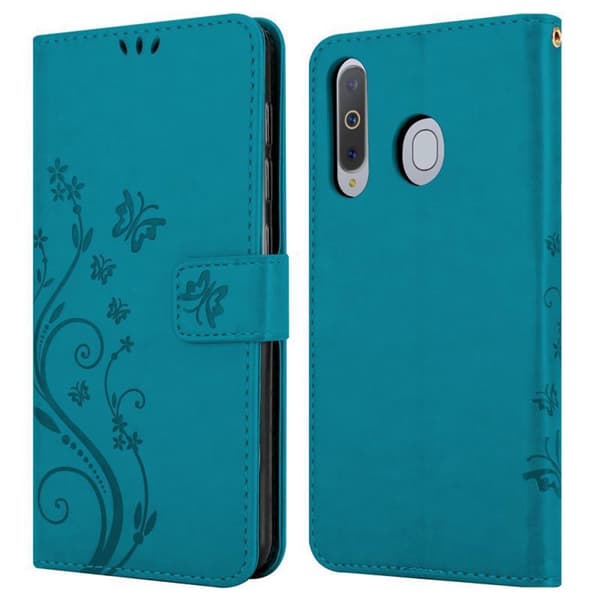 Samsung Galaxy A8s Skal Fodral i blomdesign Mobilskydd Case Cover med magnetisk stängning, ståfunktion och kortplatser