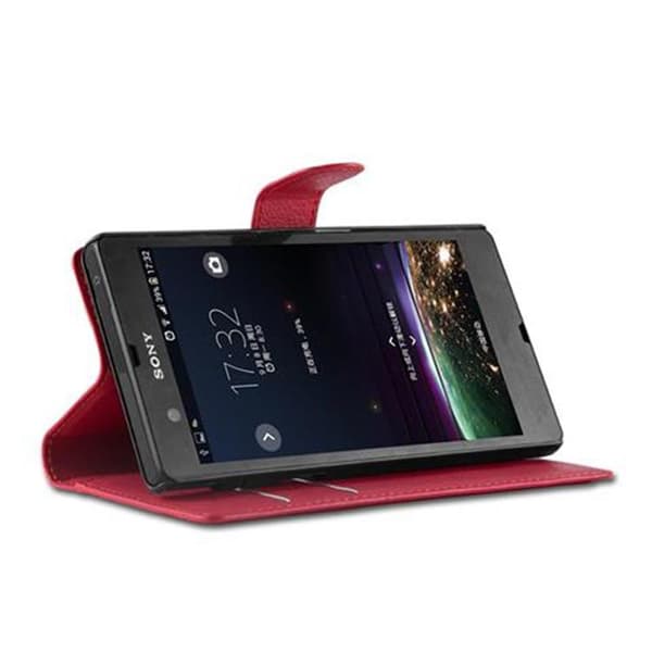 Sony Xperia Z Plånboksfodral Fodral Skal Case med magnetisk stängning, ståfunktion och kortplats