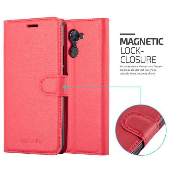 Huawei Enjoy 7 PLUS Suojakotelo Lompakkokotelo Matkapuhelinkotelo Suojakuori jossa magneettisuljenta, jalusta-toiminto ja korttitasku