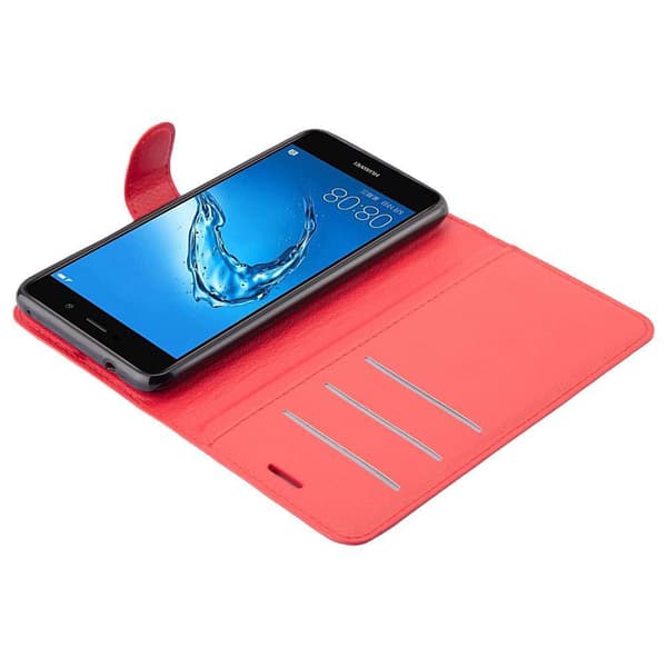 Huawei Enjoy 7 PLUS Suojakotelo Lompakkokotelo Matkapuhelinkotelo Suojakuori jossa magneettisuljenta, jalusta-toiminto ja korttitasku