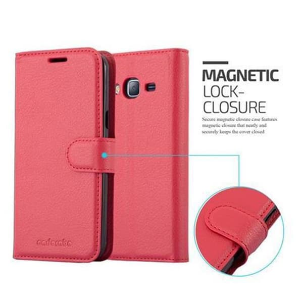 Samsung Galaxy J3 2016 Plånboksfodral Fodral Skal Case med magnetisk stängning, ståfunktion och kortplats