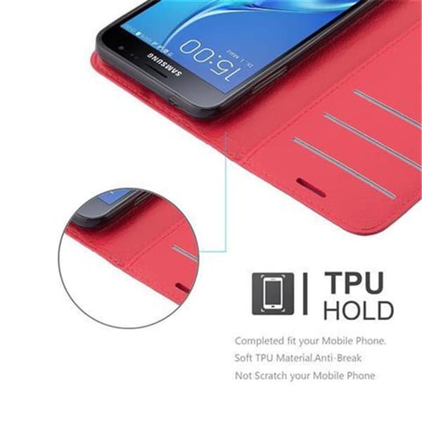 Samsung Galaxy J3 2016 Plånboksfodral Fodral Skal Case med magnetisk stängning, ståfunktion och kortplats