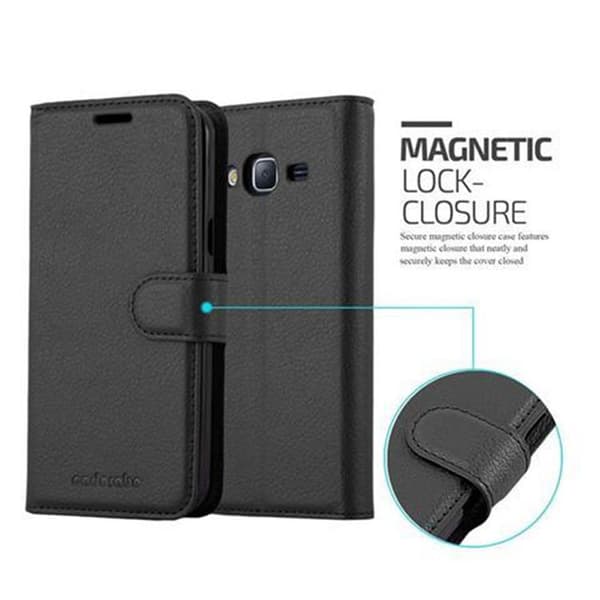 Samsung Galaxy J3 2016 Plånboksfodral Fodral Skal Case med magnetisk stängning, ståfunktion och kortplats