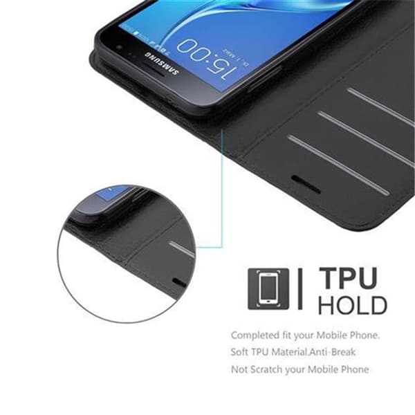 Samsung Galaxy J3 2016 Plånboksfodral Fodral Skal Case med magnetisk stängning, ståfunktion och kortplats