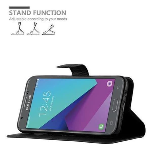 Deksel til Samsung Galaxy J3 2017 US Version Lommebokdeksel med magnetisk lukking, stativfunksjon og kortlomme