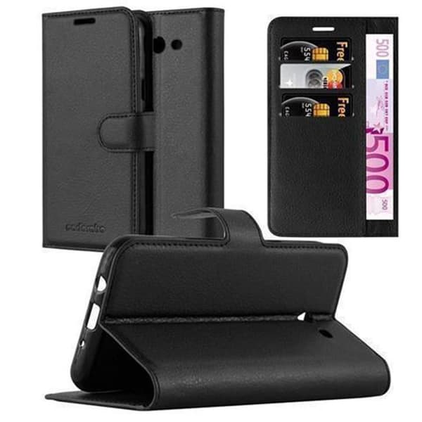 Deksel til Samsung Galaxy J3 2017 US Version Lommebokdeksel med magnetisk lukking, stativfunksjon og kortlomme FANTOMSORT