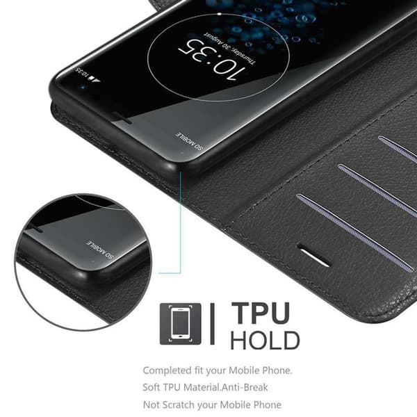Deksel til Sony Xperia XZ3 Lommebokdeksel med magnetisk lukking, stativfunksjon og kortlomme