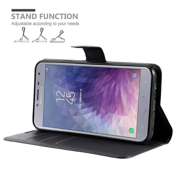 Deksel til Samsung Galaxy J4 2018 Lommebokdeksel med magnetisk lukking, stativfunksjon og kortlomme