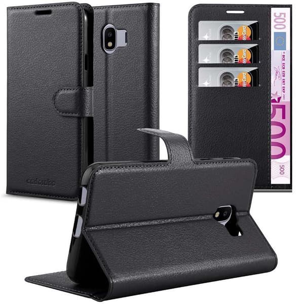 Deksel til Samsung Galaxy J4 2018 Lommebokdeksel med magnetisk lukking, stativfunksjon og kortlomme FANTOMSORT