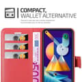 Miniatyrbilde 3 av 8: Deksel til Samsung Galaxy A11 / M11 Lommebokdeksel med magnetisk lukking, stativfunksjon og kortlomme