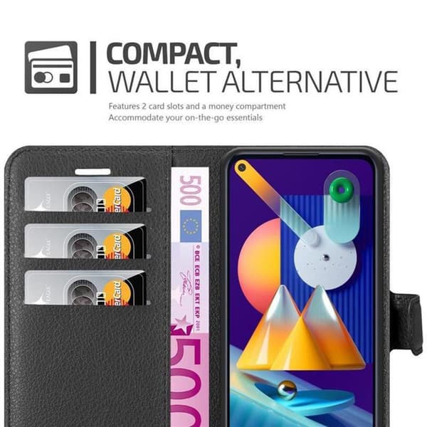 Deksel til Samsung Galaxy A11 / M11 Lommebokdeksel med magnetisk lukking, stativfunksjon og kortlomme