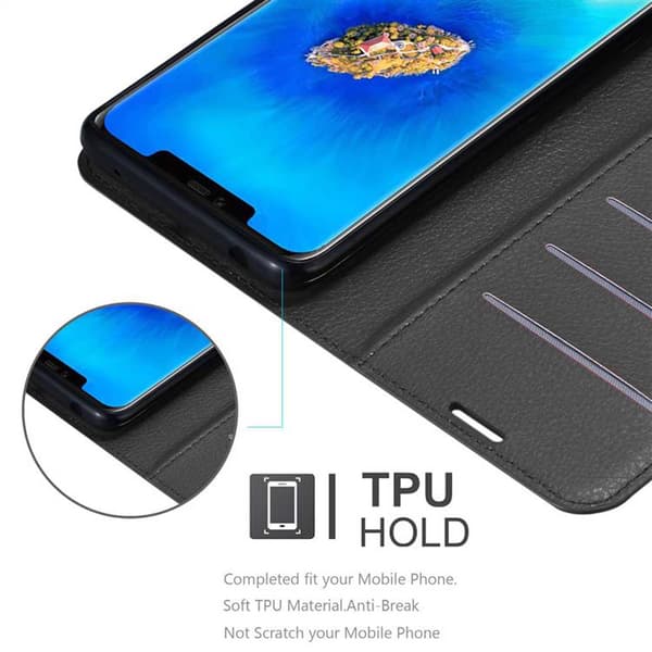 Huawei MATE 20 PRO Suojakotelo Lompakkokotelo Matkapuhelinkotelo Suojakuori jossa magneettisuljenta, jalusta-toiminto ja korttitasku