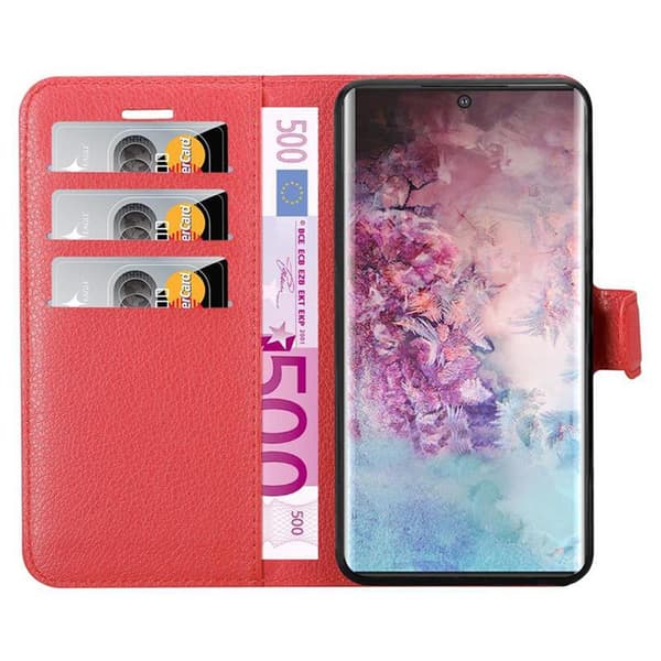 Samsung Galaxy NOTE 10 PLUS Suojakotelo Lompakkokotelo Matkapuhelinkotelo Suojakuori jossa magneettisuljenta, jalusta-toiminto ja korttitasku