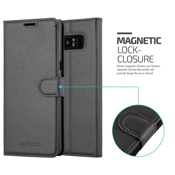 Deksel til Samsung Galaxy NOTE 8 Lommebokdeksel med magnetisk lukking, stativfunksjon og kortlomme