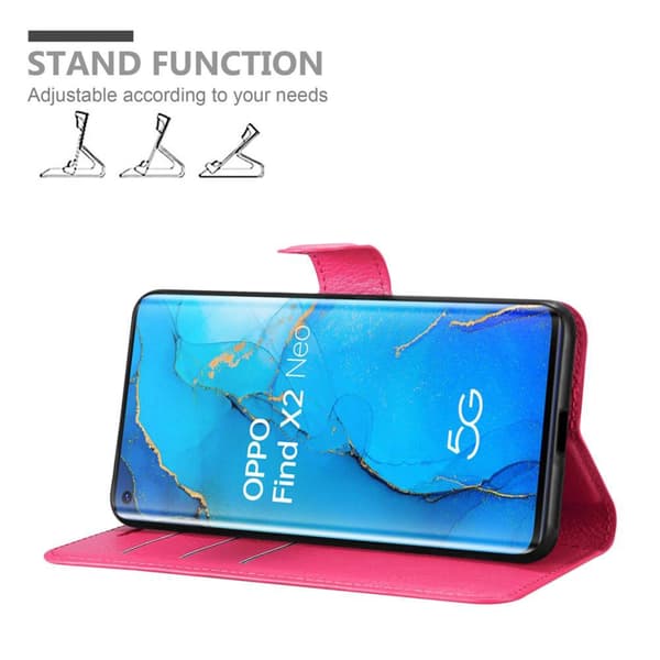 Oppo FIND X2 NEO Suojakotelo Lompakkokotelo Matkapuhelinkotelo Suojakuori jossa magneettisuljenta, jalusta-toiminto ja korttitasku